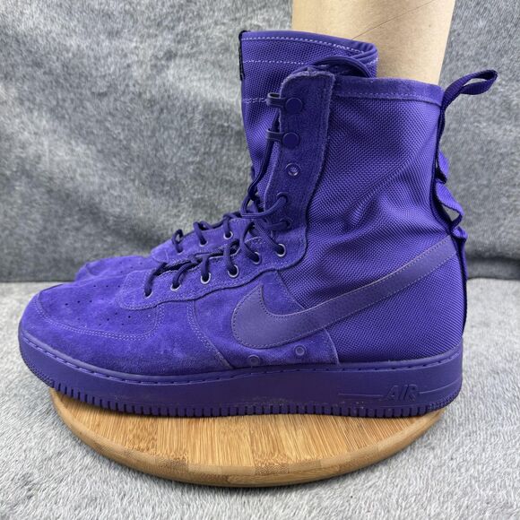 Nike SF Air Force 1 High Shoes Mens Size 16 Purple 864024-500 Suede Canvas Boots - Picture 3 of 8